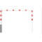 Access barriers | with triangular locking mechanism | swing-back | with top bar | hot-dip galvanized and white coatedwith red reflecting stripes | total width: 2000 mm
